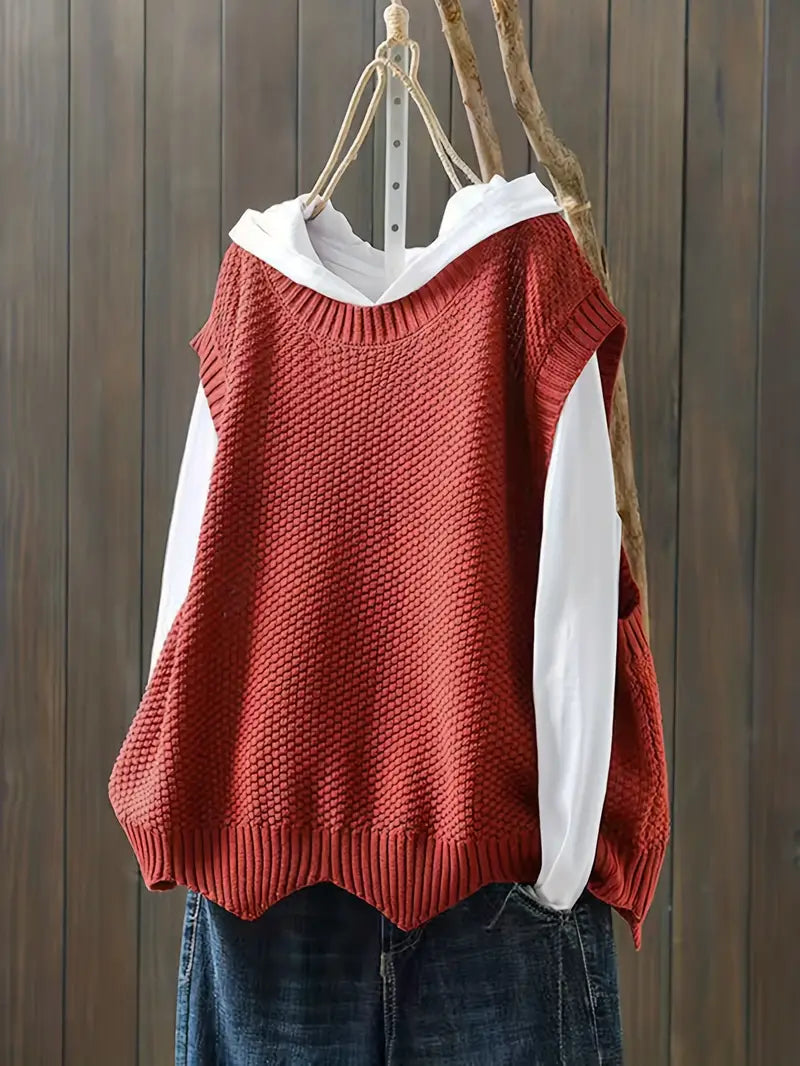 Lilith | Pull ras du cou sans manches pour femme