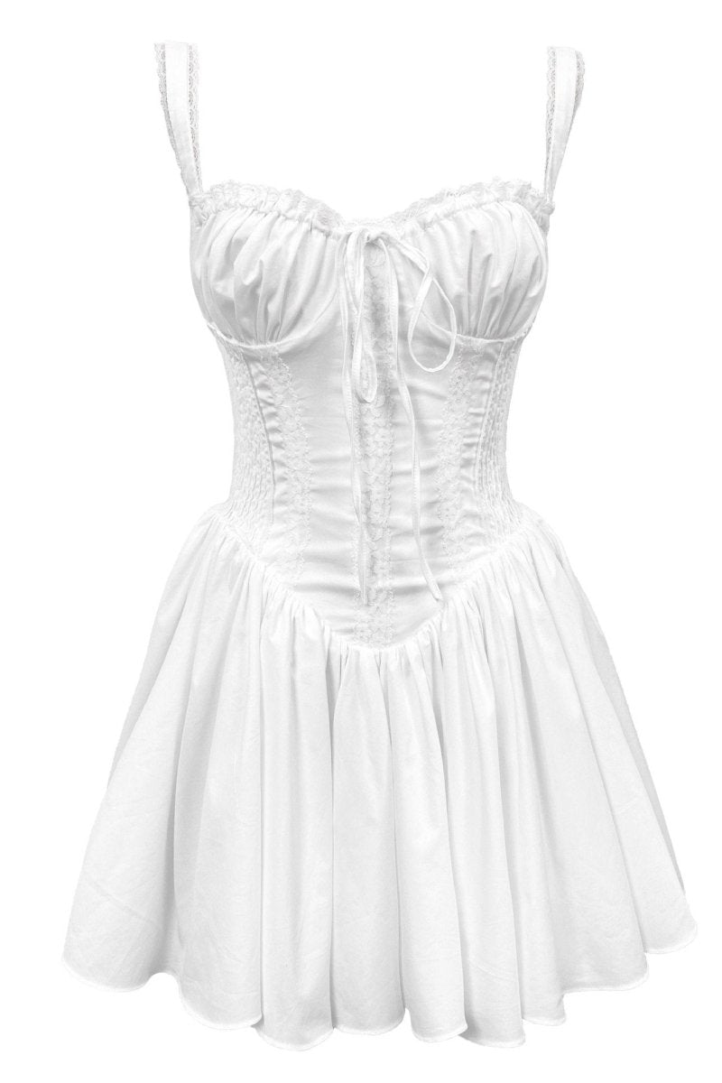 Arely | Robe Mini Corset Élégante avec Dentelle et Satin pour Femmes