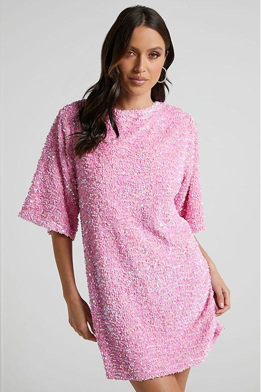 Ann | Robe Mini à Paillettes Dos Nu pour Femme
