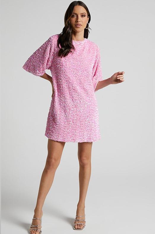 Ann | Robe Mini à Paillettes Dos Nu pour Femme