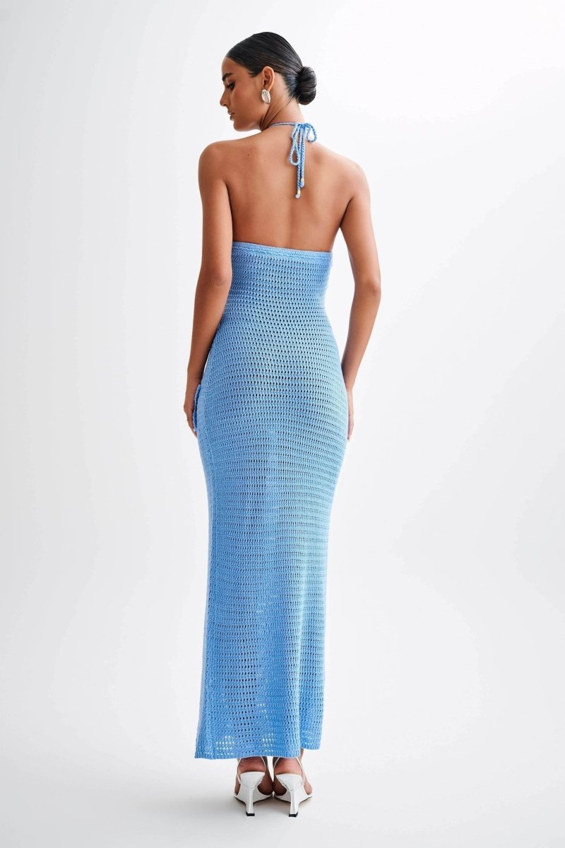 Lilianne | Robe Maxi en Crochet avec Appliqué Floral pour Femme