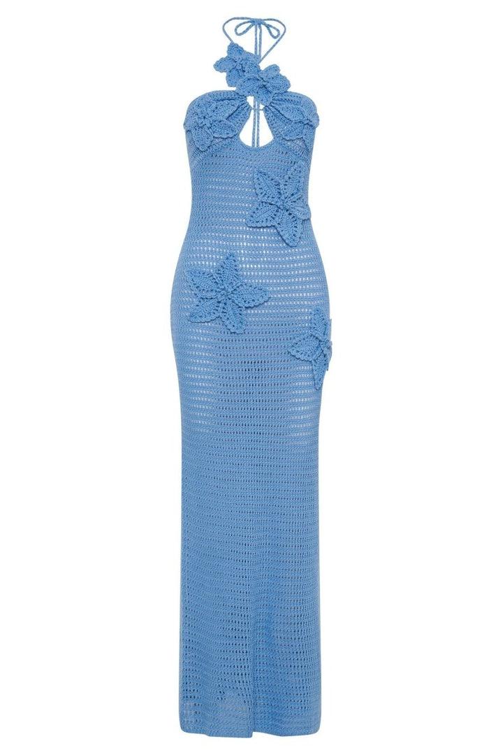 Lilianne | Robe Maxi en Crochet avec Appliqué Floral pour Femme