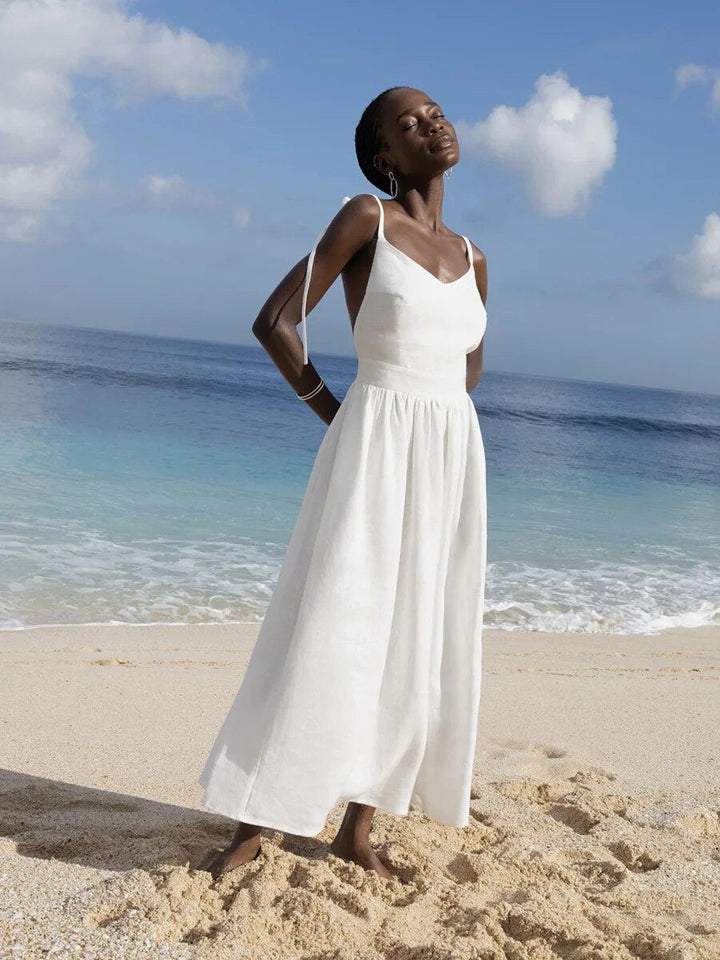 Jaylah | Robe Longue d'Été en Lin pour Femme