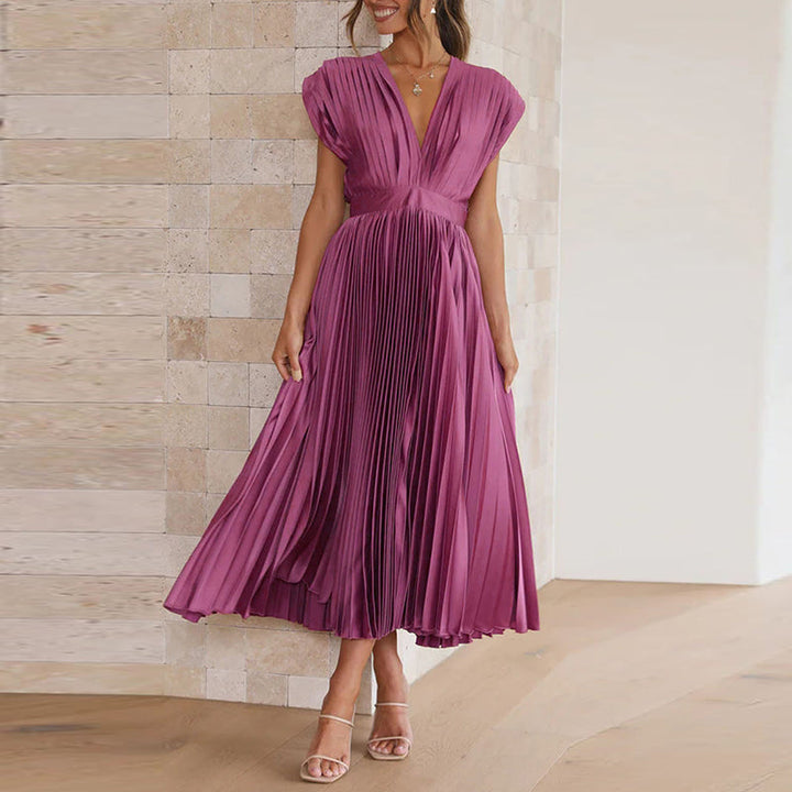 Oceane | La robe midi d'été à col en V pour femmes