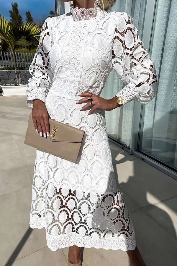 Julieta | Robe Midi en Dentelle Élégante pour Femme