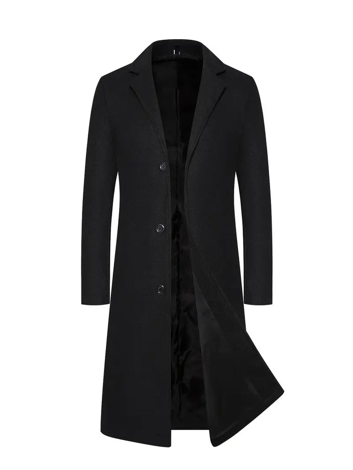 Frankie | Manteau d'hiver long à col cranté pour homme