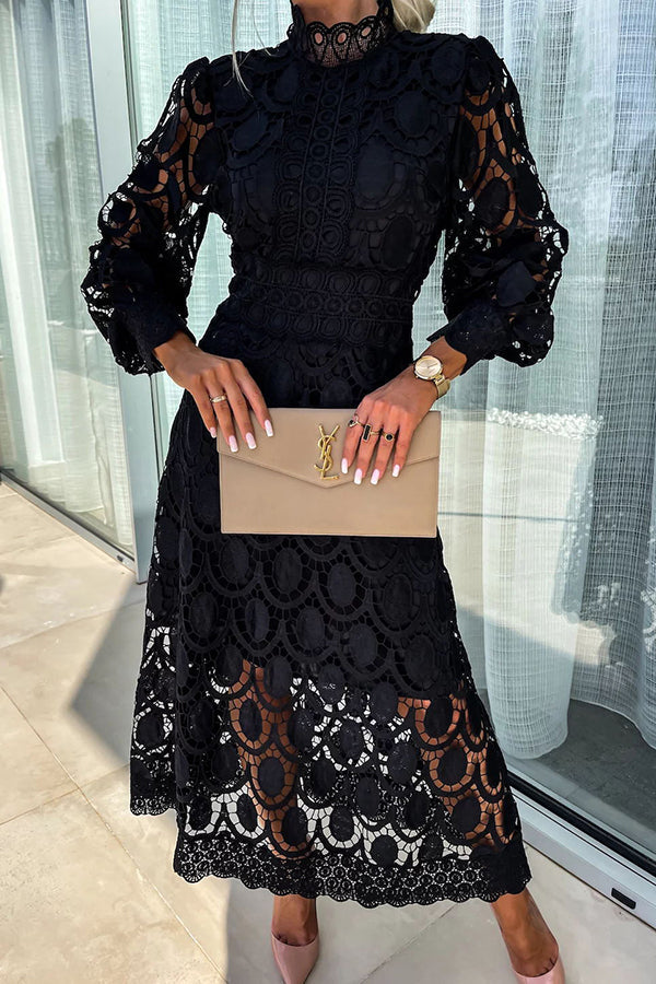 Julieta | Robe Midi en Dentelle Élégante pour Femme
