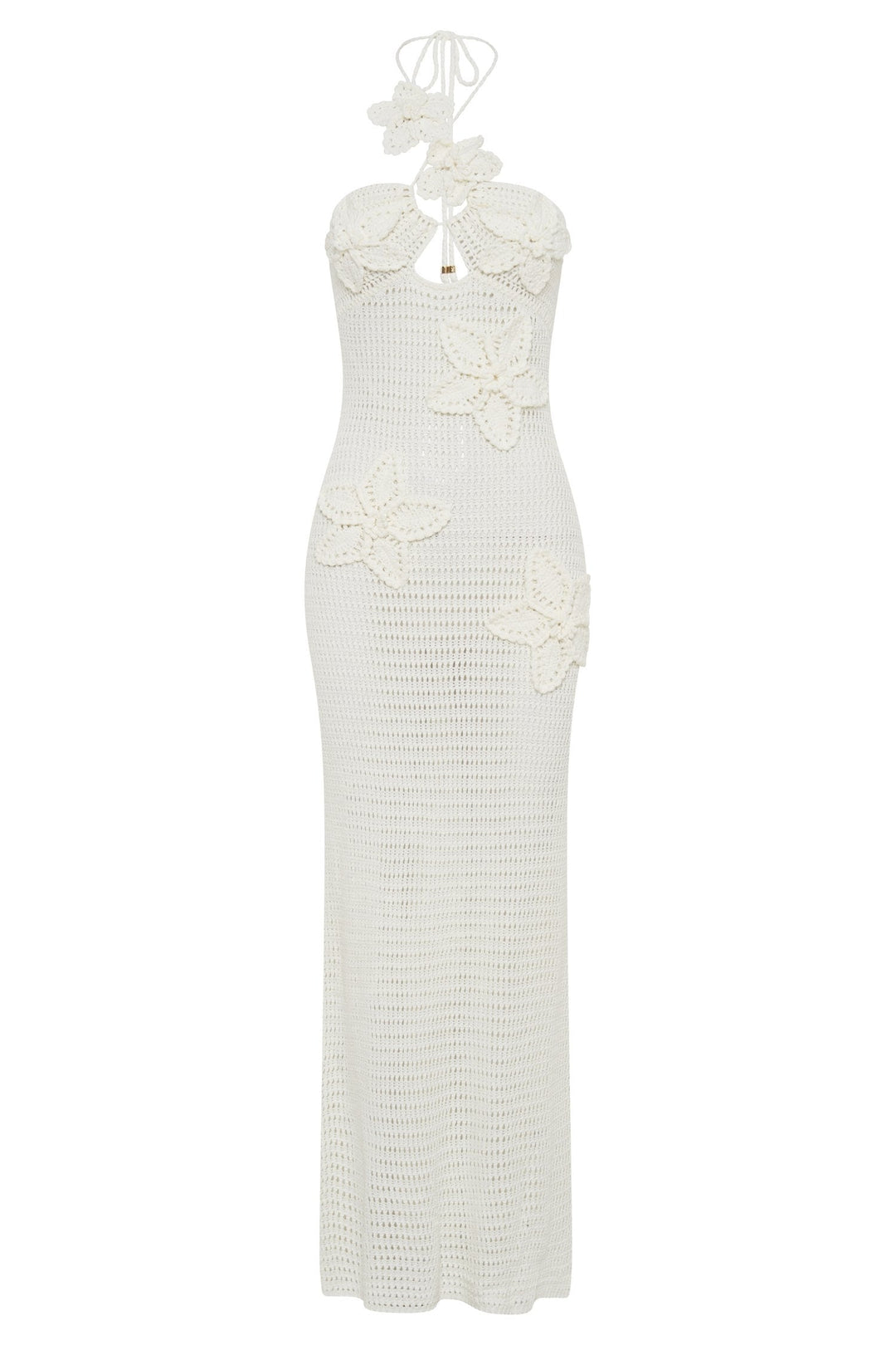 Lilianne | Robe Maxi en Crochet avec Appliqué Floral pour Femme