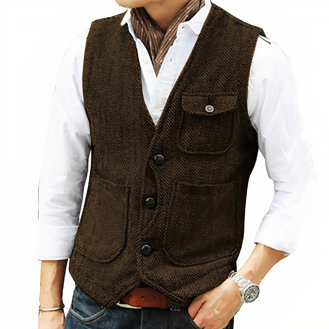 Yusuf | Gilet d'automne classique à coupe intemporelle pour homme