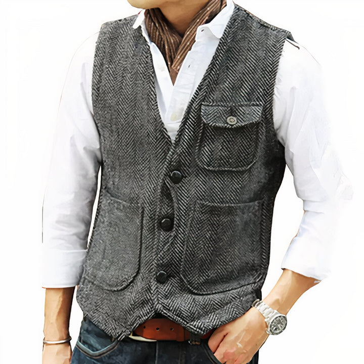 Yusuf | Gilet d'automne classique à coupe intemporelle pour homme