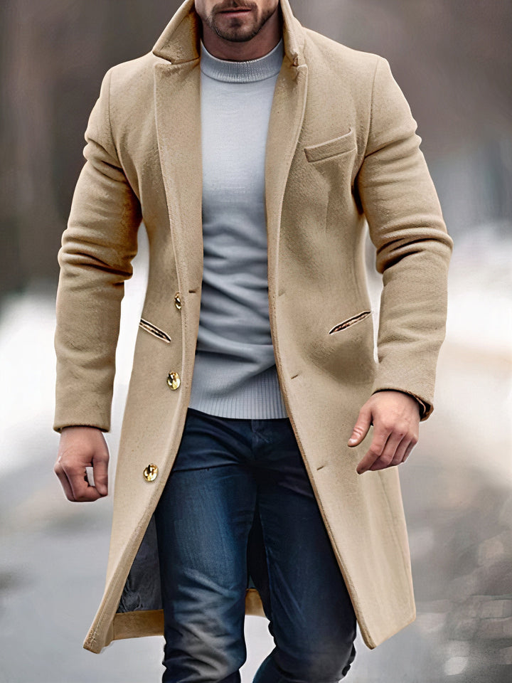 Zeke | Manteau Classique à Coupe Ajustée pour Hommes