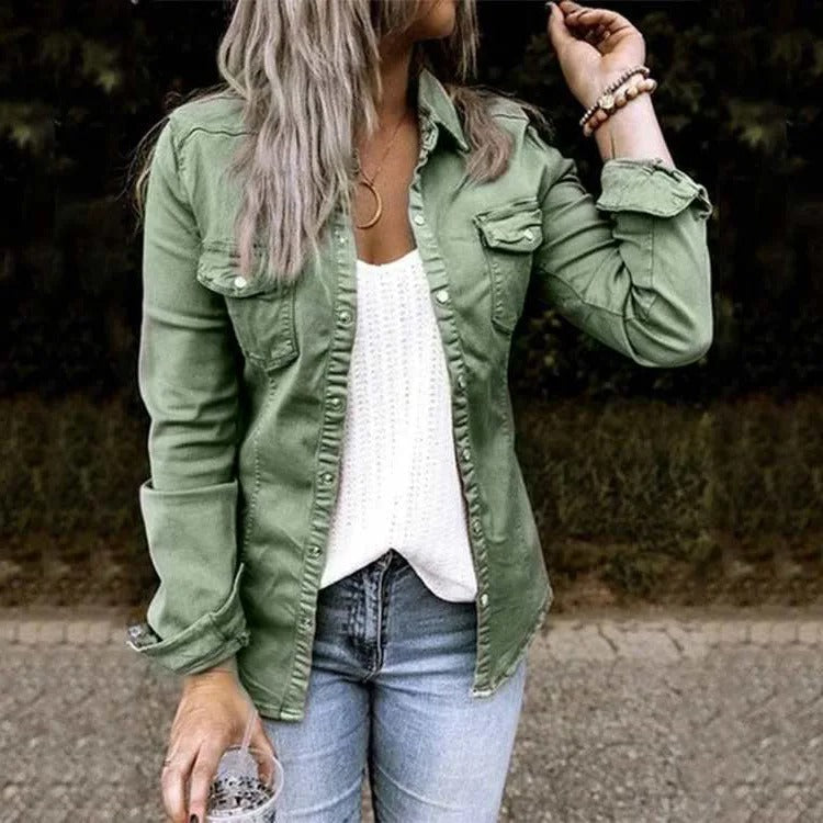 Noah | Veste en jean à coupe mi-longue pour femme