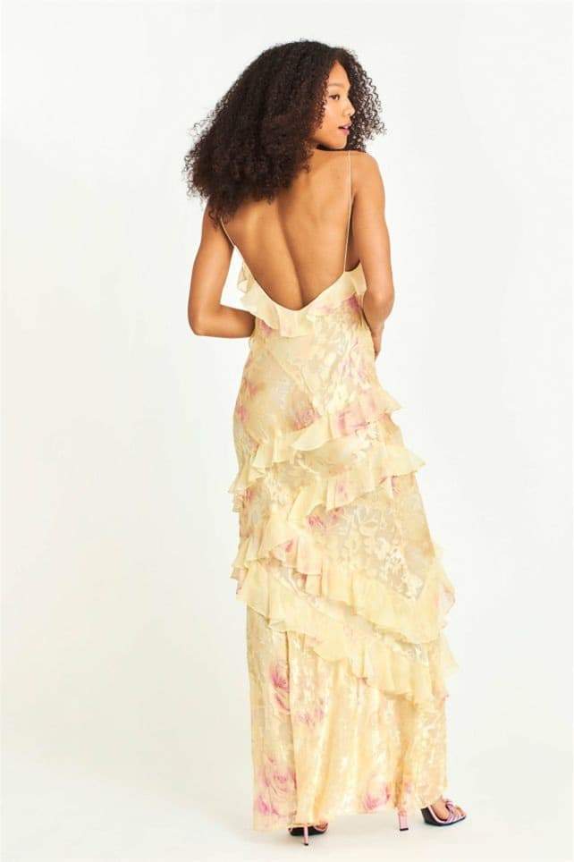 Naomy | Robe maxi à volants florale pour femmes