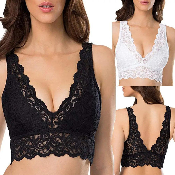 Klarissaa | Bralette Sans Fil en Dentelle Transparente pour Femmes