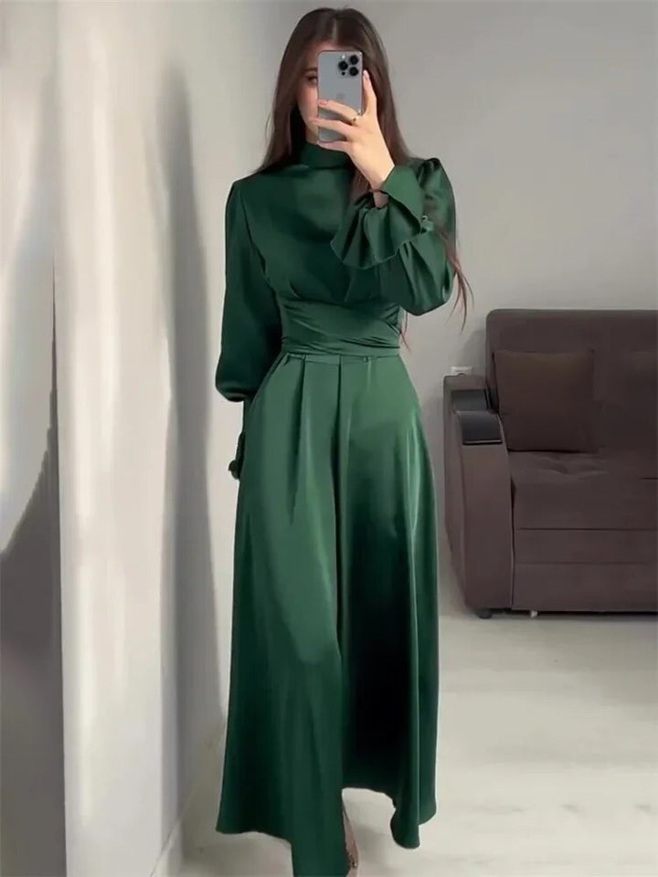Mariela | Élégante Robe Maxi Majesté Émeraude pour Femmes